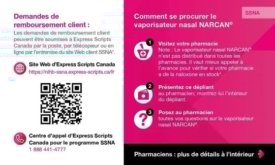 Carte à usage confidentiel en pharmacie – Bénéficiaires du programme des SSNA