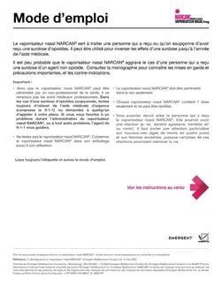 Feuillet d’instructions NARCAN<sup>®</sup>